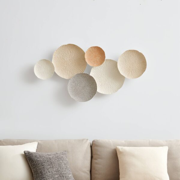 Multi-Color Earth Toned Connected Circle Wall Art