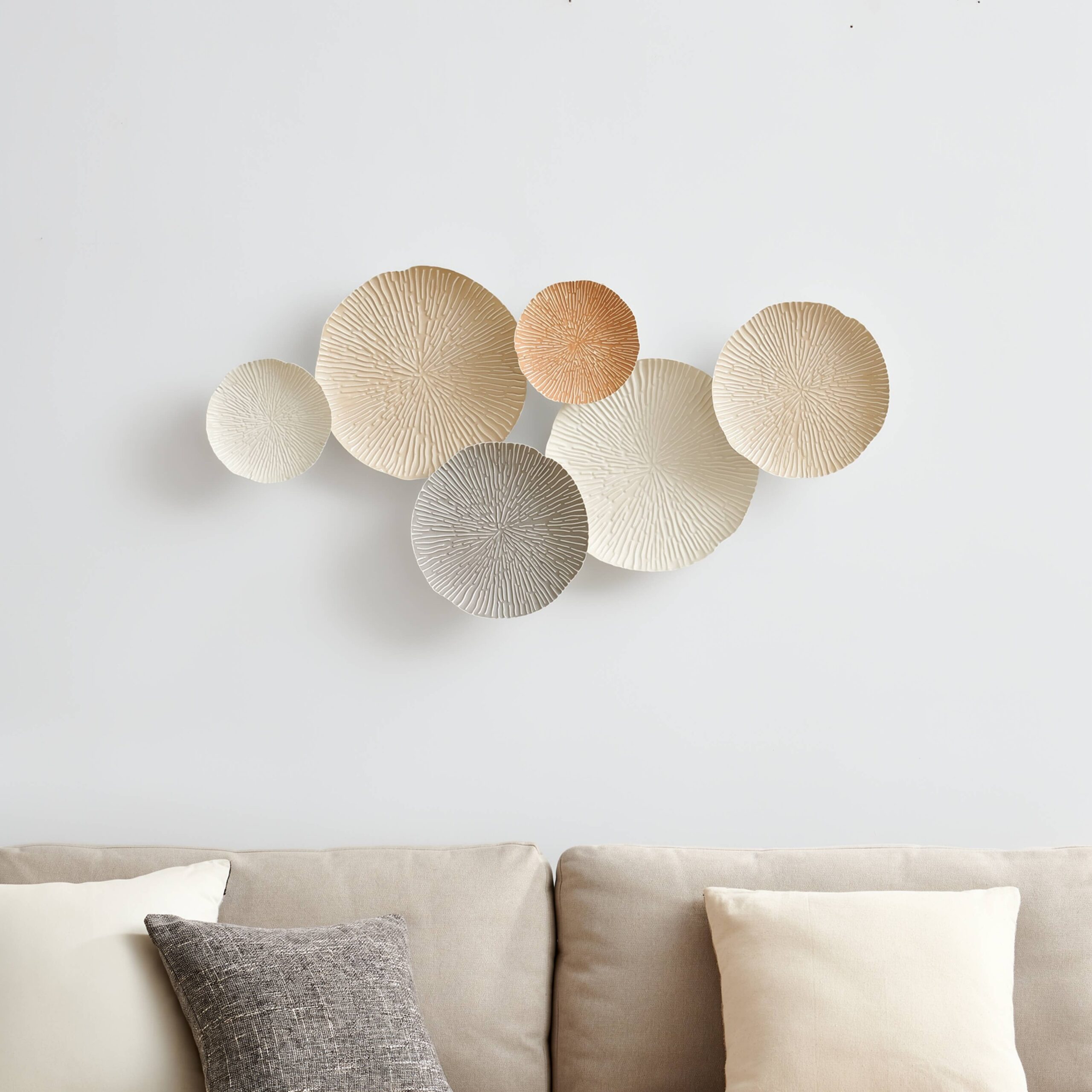 Multi-Color Earth Toned Connected Circle Wall Art
