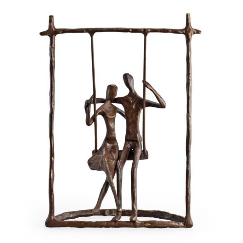 Couple On A Swing Cast Bronze