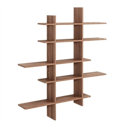 Five Level Asymmetric Wall Shelf