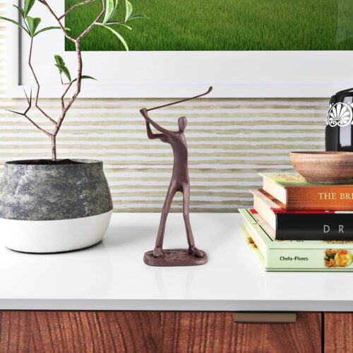 Golfer Cast Iron Sculpture